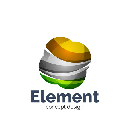 Vector sphere abstract template. Colorful unusual business iconのイラスト素材