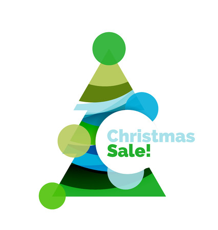 Christmas banner with baubles. Vector geometric bannerのイラスト素材