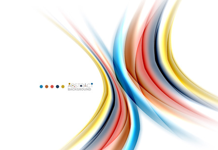 Abstract wave on white, background templateのイラスト素材