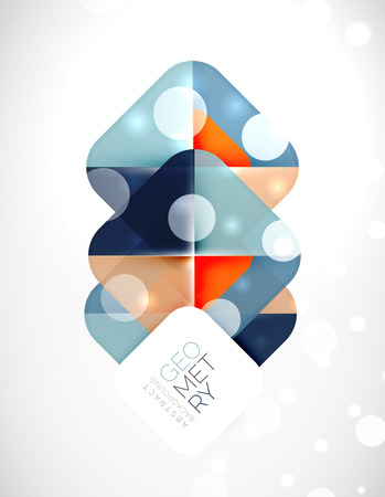 Colorful squares, geometric elements, abstract background templateのイラスト素材