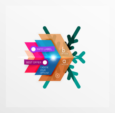 Christmas sale stickers and labels. Paper infographic template with snowflakeのイラスト素材