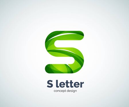Vector S letter business   modern abstract geometric elegant design. Created with wavesのイラスト素材