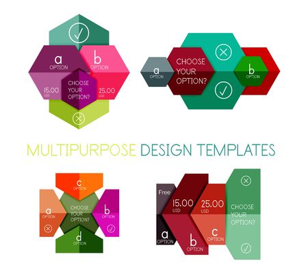 Infographic banners modern paper templates. For banners, business backgrounds, presentationsのイラスト素材