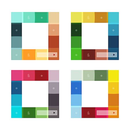 Colorful stripes infographic templates set. Geometric business abstract backgrounds for workflow...