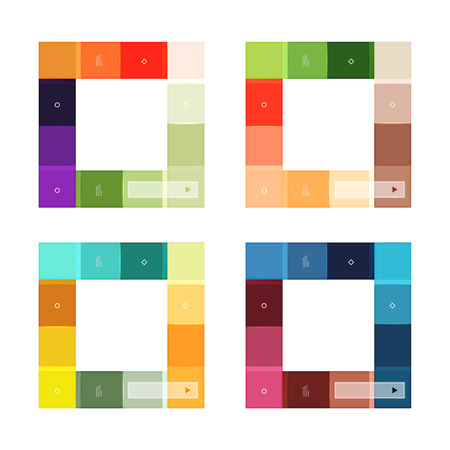 Colorful stripes infographic templates set. Geometric business abstract backgrounds for workflow layout, diagram, number options or web designのイラスト素材