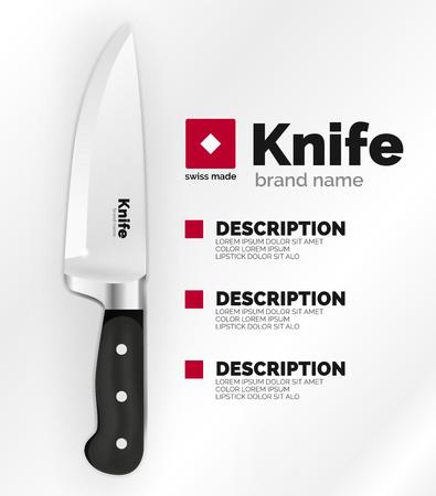 Vector Swiss made knife ad templateのイラスト素材