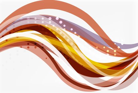 Colorful flowing wave abstract backgroundのイラスト素材