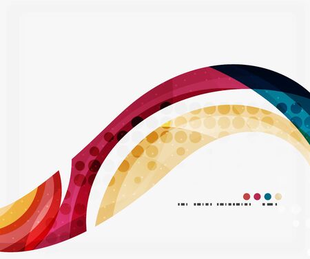 Beautiful colorful wave templateのイラスト素材
