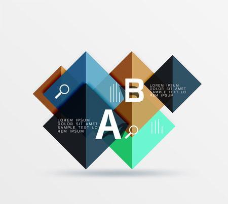 Geometric abstract background with option infographicのイラスト素材