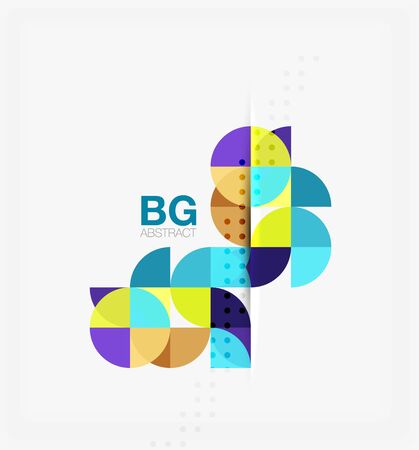 Vector geometric circle abstract backgroundのイラスト素材