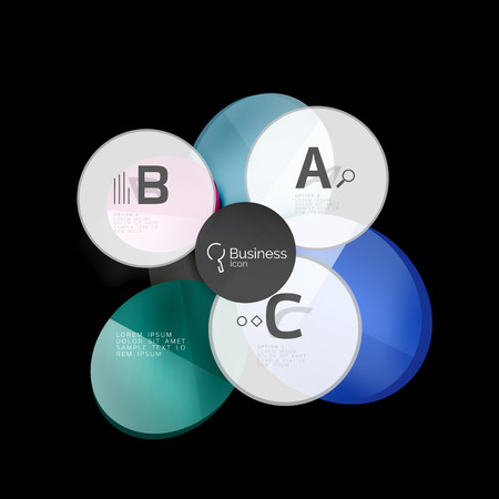 Glass circle vector abstract backgroundのイラスト素材