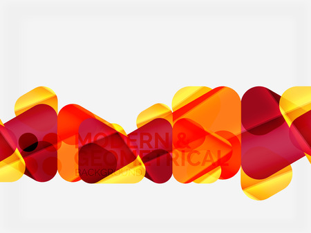 Modern colorful geometrical triangles with shiny glossy effect with sample textのイラスト素材