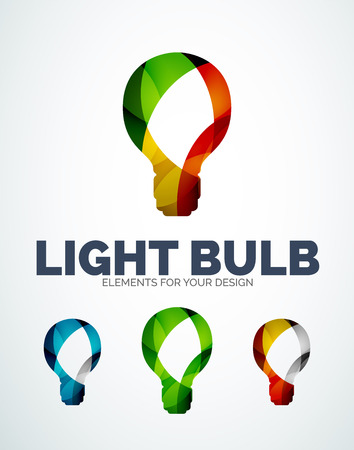 Vector light bulb abstract symbols, new idea conceptのイラスト素材