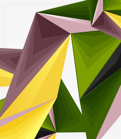 3d modern triangle low poly abstract geometric vectorのイラスト素材