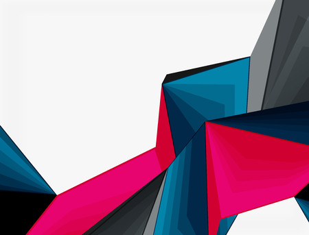 Low poly geometric 3d shape backgroundのイラスト素材
