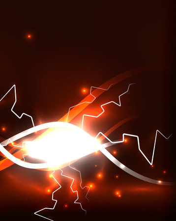 Glowing wavy lines templateのイラスト素材