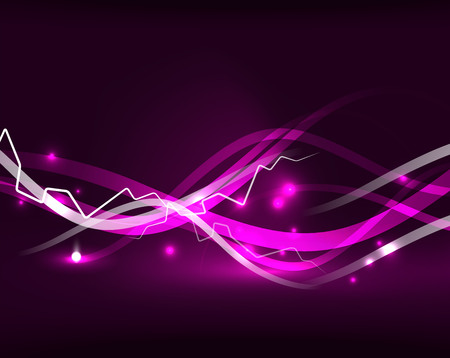 Glowing wavy lines templateのイラスト素材