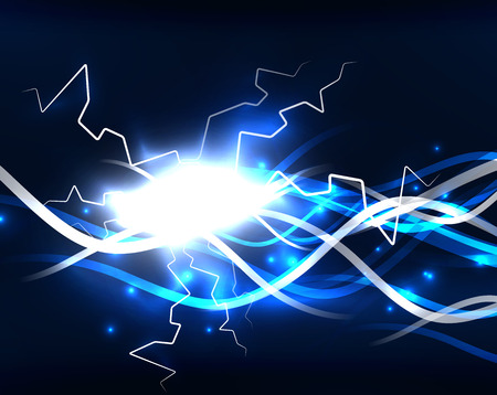 Glowing wavy lines templateのイラスト素材