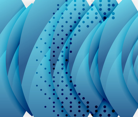 Swirl and wave 3d effect objects, abstract template vector design. Overlapping waves on white backgroundのイラスト素材