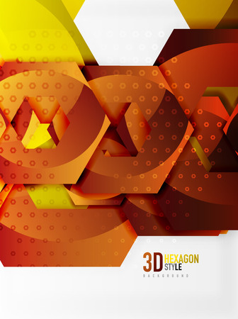 Vector 3d hexagon backgroundのイラスト素材