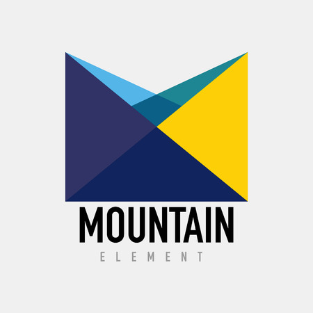 Mountain  geometric designのイラスト素材