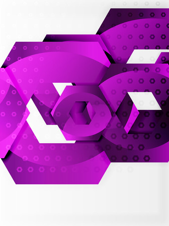 Vector 3d effect hexagon backgroundのイラスト素材