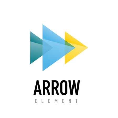 Vector arrow geometric design logo, abstract modern logotypeのイラスト素材
