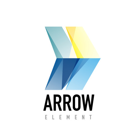 Vector arrow geometric design logo, abstract modern logotypeのイラスト素材