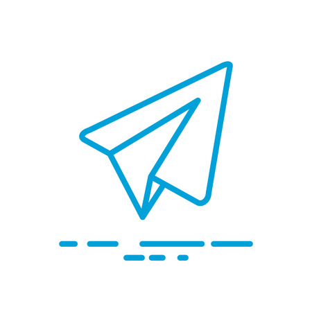 Paper aircraft logo iconのイラスト素材