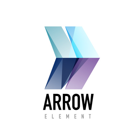Vector arrow geometric design logoのイラスト素材