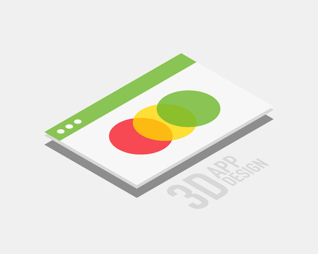 Isometric 3d user interface designのイラスト素材