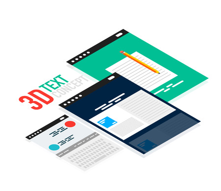 Vector isometric mobile app ui design conceptのイラスト素材