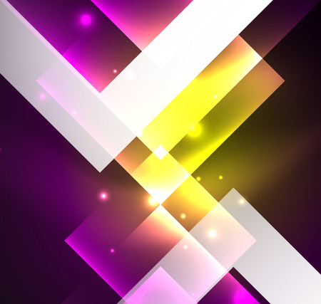 Dark background design with shiny glowing effects, lines and glass squaresのイラスト素材