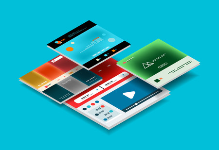 A Vector web site page design development concept.のイラスト素材