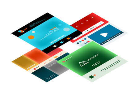 Vector web site page design development conceptのイラスト素材