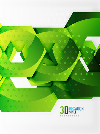 Vector 3d effect hexagon backgroundのイラスト素材