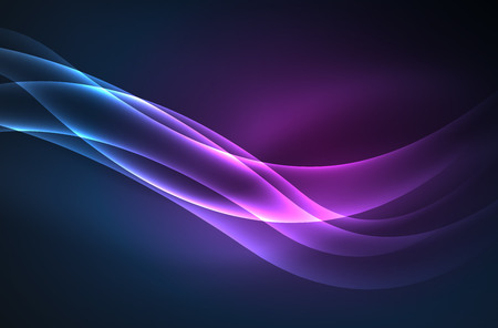 Vector glowing wave, smoke design wavy linesのイラスト素材