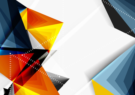 Vector low poly style 3d triangle lineのイラスト素材