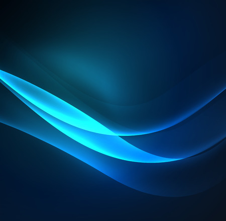 Glowing geometric shapes in dark space backgroundのイラスト素材