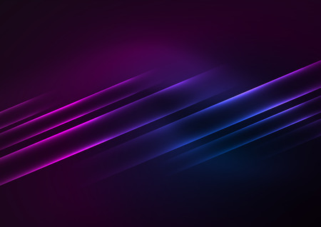 Glowing futuristic lines in the dark space with stars concept. Energy technology ideaのイラスト素材