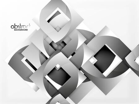 Vector black and white colors square template background designのイラスト素材