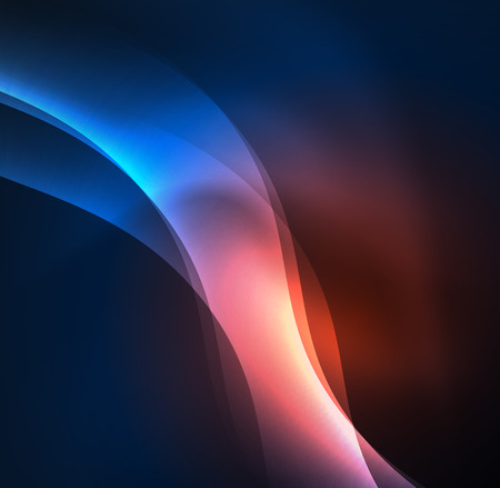 Illuminated neon wavesのイラスト素材