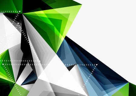 Vector low poly style 3d triangle line