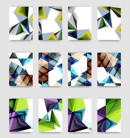 Minimal vector covers background set, geometric futurisrtic styleのイラスト素材