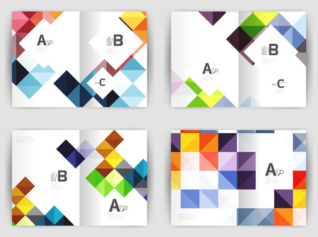 Minimal square mosaic cover design templatesのイラスト素材