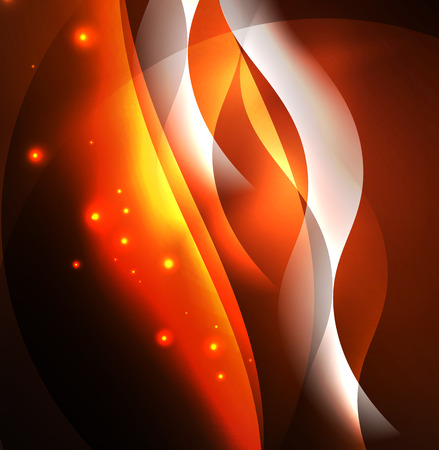 Illuminated neon wavesのイラスト素材