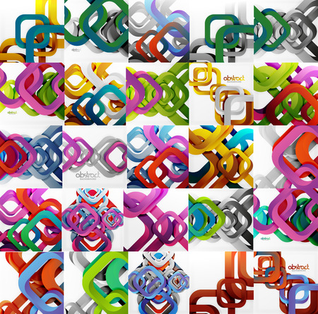 Set of square backgroundsのイラスト素材