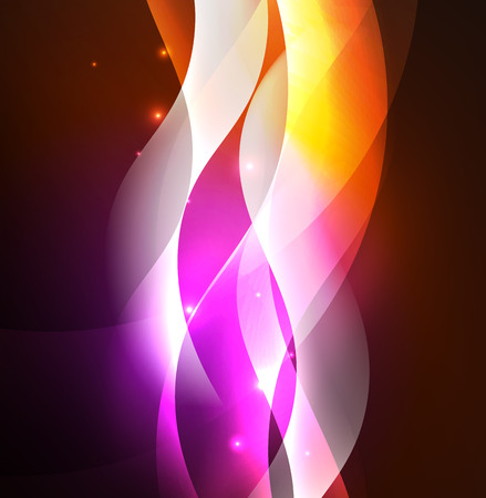 Illuminated neon wavesのイラスト素材