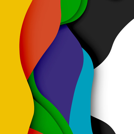 3d vector abstract background with cut shapes, business presentation, flyer templateのイラスト素材