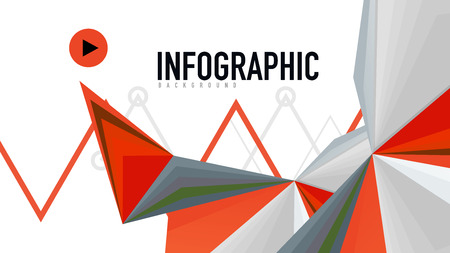 Modern triangle presentation template. Business design background, brochure or flyer concept or geometric web bannerのイラスト素材